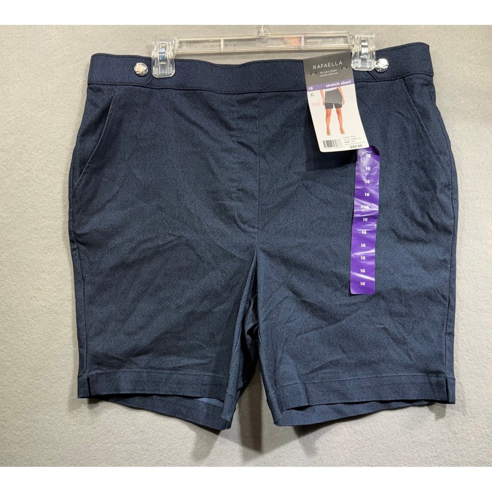 Rafaella Womens Stretch Short Rinse Blue Pull On Pockets RSBSE107 Size 16 NWT
